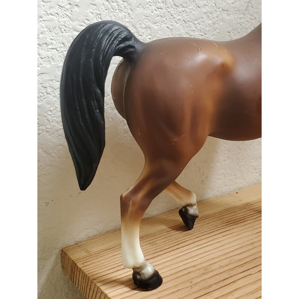 Breyer Shek Matte Brown Family Arabian Stallion 1970 Hess Stamped USA Flaws - Picture 13 of 16